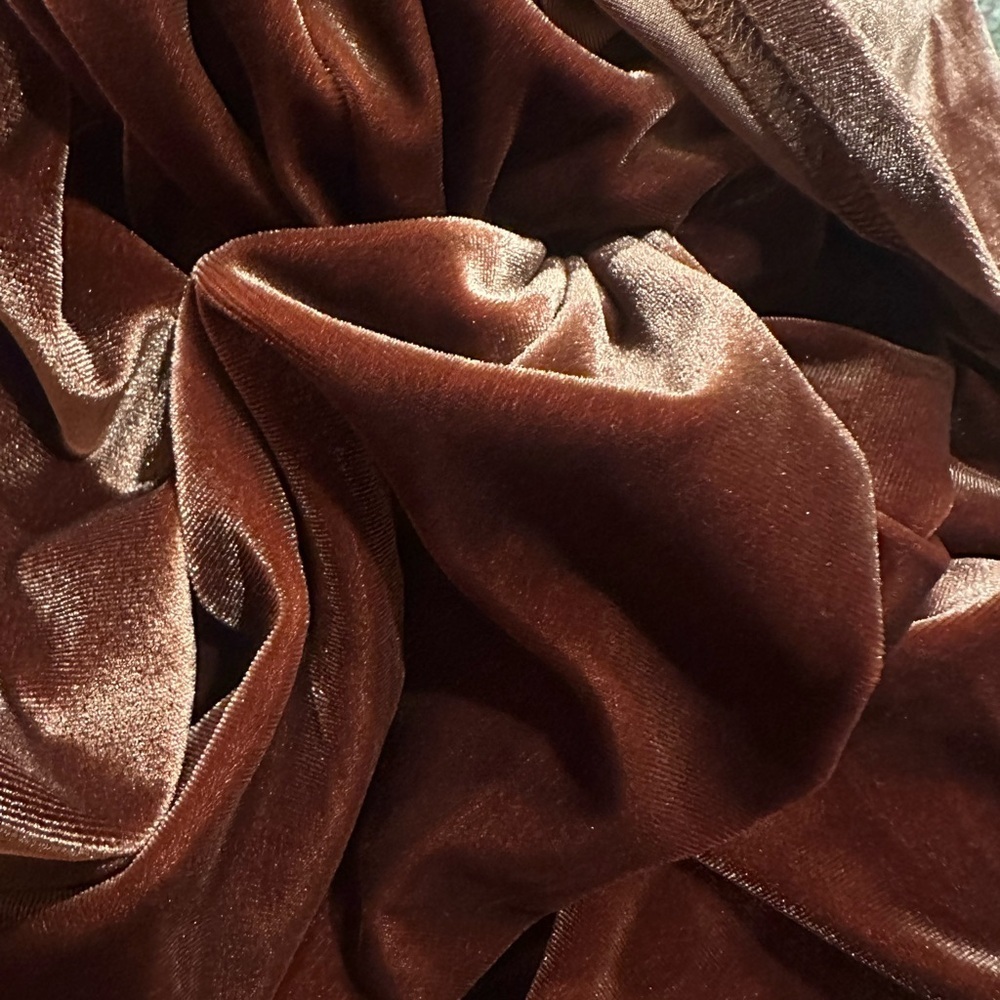 Revelry gween velvet terracotta Rust Maxi Dress size 10 - Picture 11 of 14